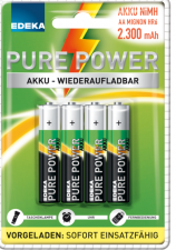 Test Batterien - Edeka Pure Power Akku 2300 mAh 