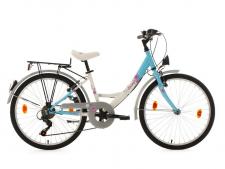 Test Fahrräder - DaCapo Kinderfahrrad 6 Gänge Mädchenfahrrad Florida 24 Zoll blau 