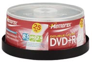 Test DVD-R/+R Double Layer (8,5 GB) - Memorex Prof. Double Layer DVD+R 2,4x 
