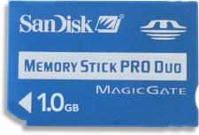 Test Memory Stick - Sandisk Memory Stick PRO Duo 1 GB 
