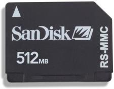 Test Multi Media Card (MMC) - Sandisk RS-MMC 512 MB 