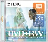 Test DVD+RW (wiederbeschreibbar) - TDK DVD+RW 1-4x 