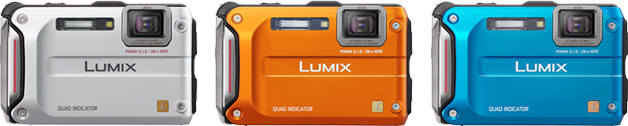 Panasonic Lumix DMC-FT4 Gehäusefarben Orange Silber Blau