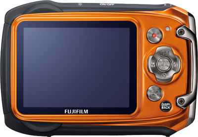 Fujiflm FinePix XP100 Orange Rückseite Display