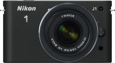 Nikon 1 J1 Schwarz Front