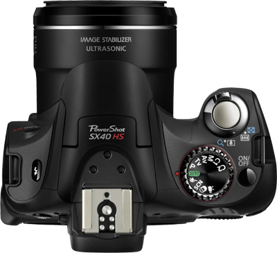 Canon PowerShot SX40 HS Oberseite Wahlrad Tasten