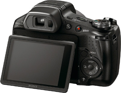 Sony Cyber-shot DSC-HX100V Rückseite Display Tasten Wahlrad