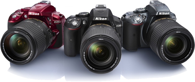 Nikon D5300 Farben Rot Schwarz Grau