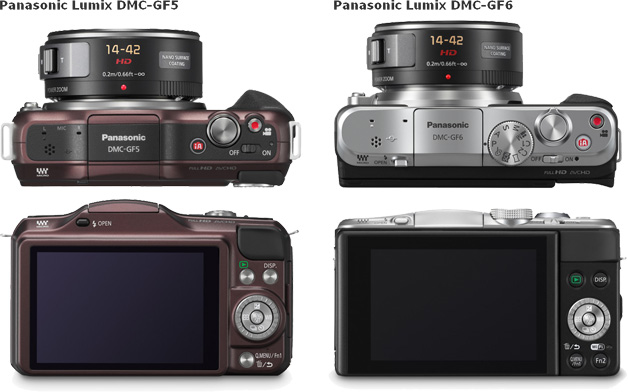 Vergleich Panasonic Lumix DMC-GF5 und Panasonic Lumix DMC-GF6 