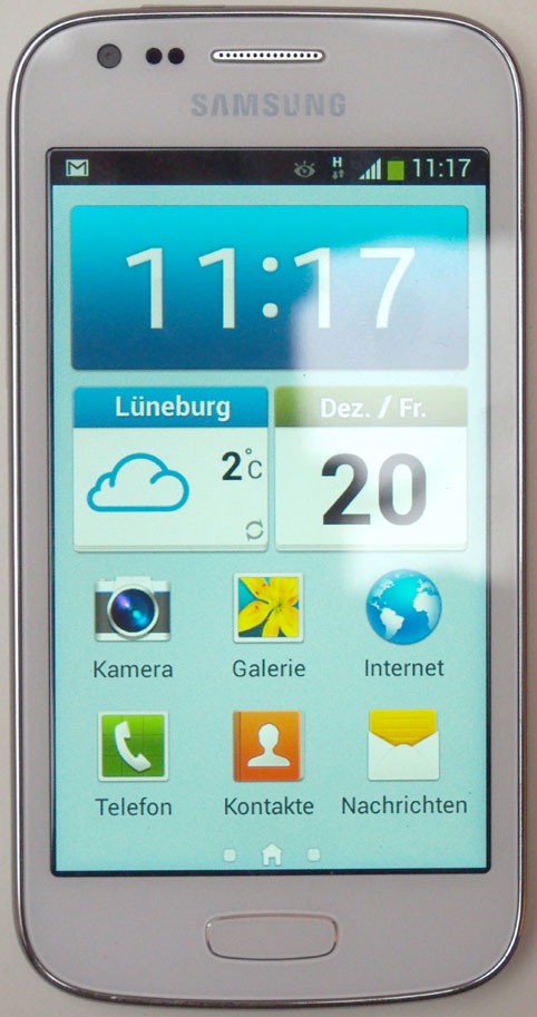 Samsung Galaxy Ace 3: Einfacher Modus (© eTest)