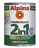 Test Lackfarben - Alpina Premiumlack 2in1 Weißlack seidenmatt 