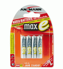 Test Aufladbare Batterien - Ansmann maxE (AAA) 