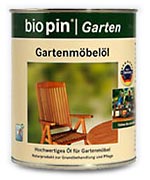 Test Holzpflegeöl - Biopin Gartenmöbelöl 