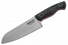 Böker Saga Santoku Stonewash Kochmesser im Test Test Böker Saga Santoku Stonewash Kochmesser