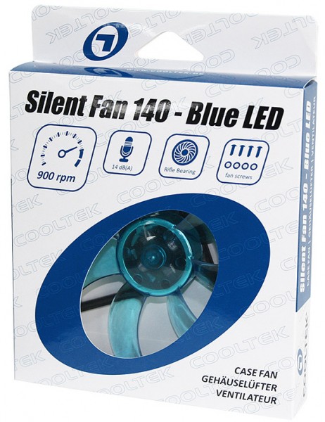 Cooltek Silent Fan 140 - Blue LED Test - 0