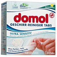 Test Domol Geschirr-Reiniger Tabs ultra sensitiv (Rossmann)
