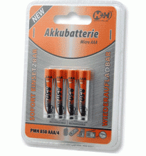 Test Aufladbare Batterien - Hartig + Helling PMH 850 AAA/4 