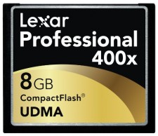 Test Compact Flash (CF) - Lexar 8 GB 400x UDMA Professional 