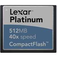 Lexar Platinum CF im Test Test Lexar Platinum CF