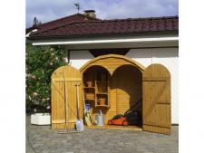 Test Garten Holzbau - Promadino Geräteschrank Roma, groß 