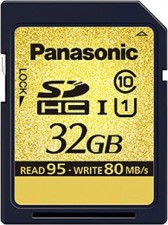 Test Panasonic Gold Pro SDHC 95MB/s Klasse 10 UHS-I
