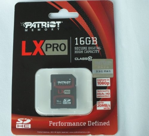 Patriot SDHC LX Pro Class 10 16GB Test - 0
