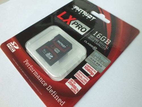 Patriot SDHC LX Pro Class 10 16GB Test - 2