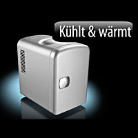 Test Kühlboxen - Pearl Rosenstein & Söhne Mini-Kühlschrank 12/ 230V mit Warmhalte-Funktion 