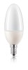 Philips Softone Energiesparlampe in Kerzenform 8 W (40 W) E14-Sockel Warmweiß -