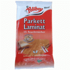 Test Bodenpflege - Poliboy Parkett & Laminat Feuchttücher 