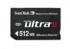 Test Memory Stick - Sandisk Ultra II Memory Stick PRO Duo 512 MB 