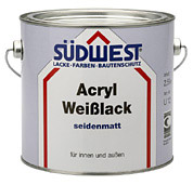 Test Lackfarben - Südewest Acryl Weißlack seidenmatt 