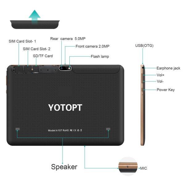 Tablet 10 Zoll HD YOTOPT Test - 1