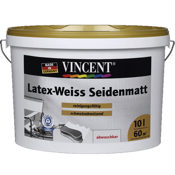 Vincent Latex-Weiß Seidenmatt - Wandfarben im Test