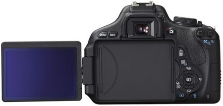 Canon EOS 600D Rückseite klappbares Display