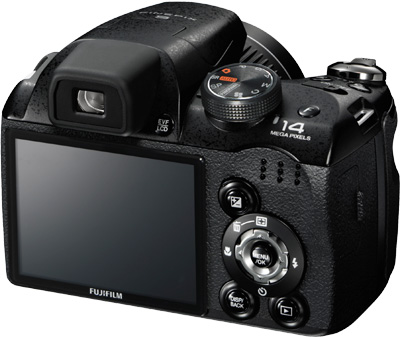 Fujifilm FinePix S3300 Rückseite Display Wahlrad