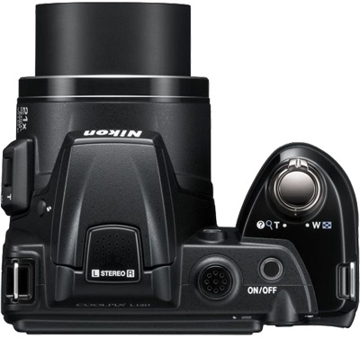 Nikon Coolpix L120 Schwarz Oberseite