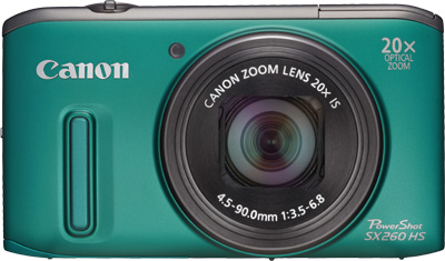 Canon PowerShot SX260 HS Grün Front