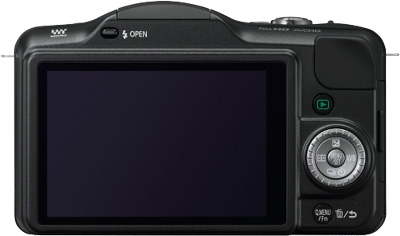 Panasonic Lumix DMC-GF3 Schwarz Rückseite Display