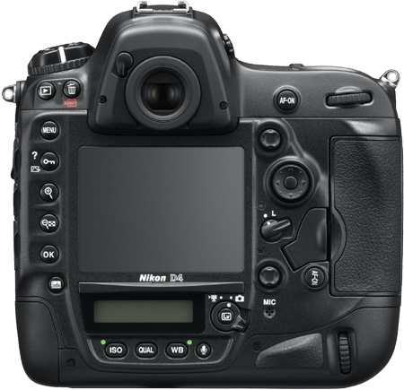 Nikon D4 Rückseite Display Tasten
