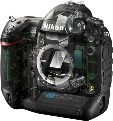 Nikon D4 Sensor Aufbau Innenleben 