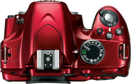 Nikon D3200 Oberseite Rot