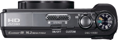 Sony Cyber-shot DSC-HX9V Oberseite Wahlrad
