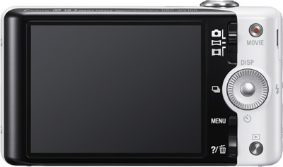 Sony Cyber-shot WX100 Weiß Rückseite Display
