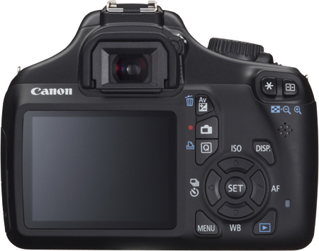 Canon EOS 1100D Rückseite Display