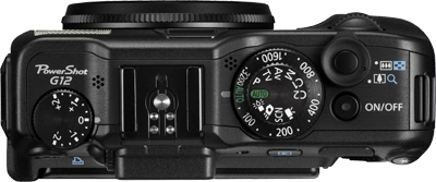 Canon PowerShot G12 Oberseite Einstellrad Belichtungsakorrektur ISO-Einstellung