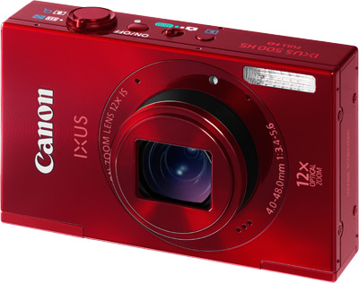 Canon Ixus 500 HS Rot Vorderseite