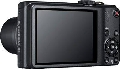 Samsung WB750 Rückseite Display Tasten