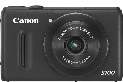 Canon PowerShot S100 Schwarz Front