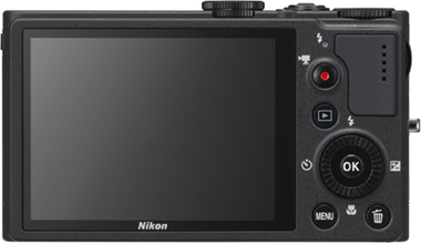 Nikon Coolpix P310 Schwarz Rückseite Display